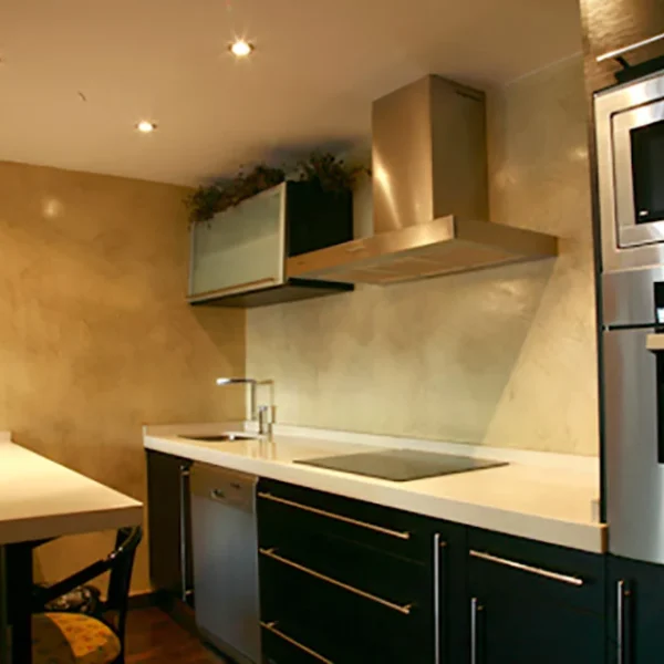 Cocina de microcemento en Madrid