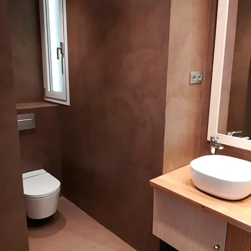 Baño de microcemento en Madrid