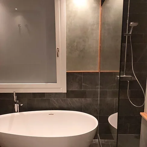 Baño de estuco en Madrid