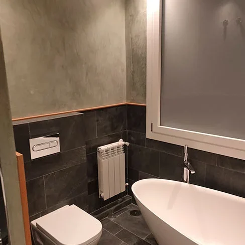 Baño de estuco en Madrid