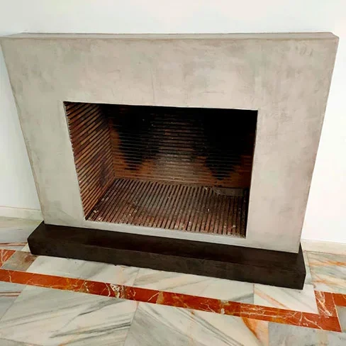 Chimenea de microcemento en Madrid