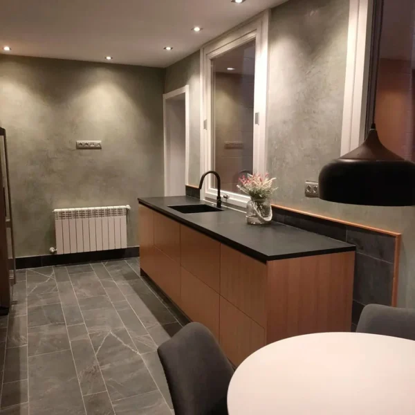 Cocina de estuco en Madrid