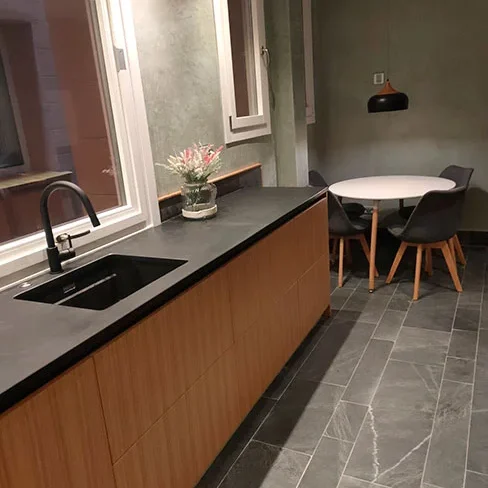 Cocina de estuco en Madrid