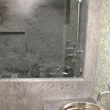 Ducha de estuco en Madrid