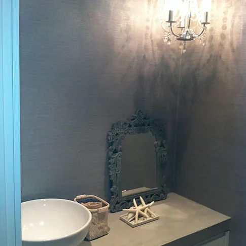 Encimera de baño de microcemento en Madrid