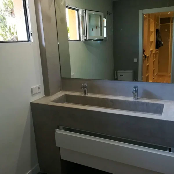 Lavabo de microcemento en Madrid