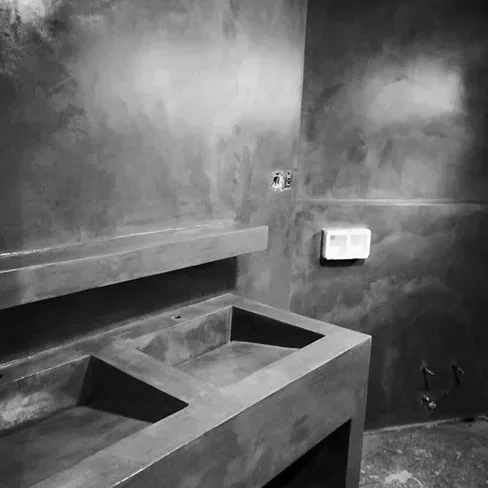 Lavabo de microcemento en Madrid